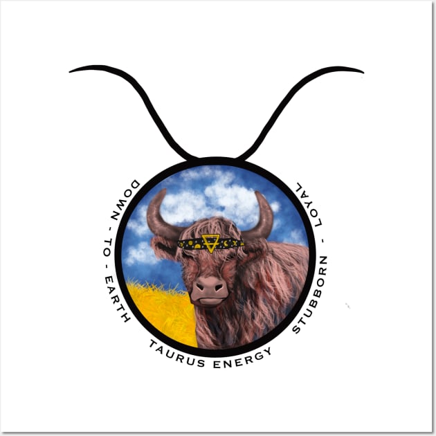 Taurus Energy Wall Art by KRE Designs